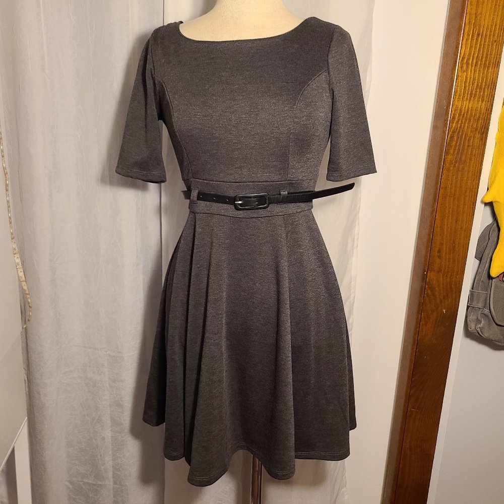 Just Ginger Gray Dress Small